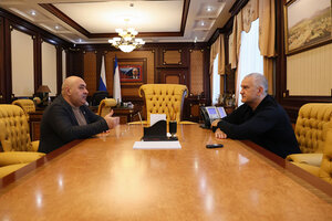 Сергей Аксёнов провел встречу с членом Общественной палаты РФ от Республики Крым Владимиром Резановым